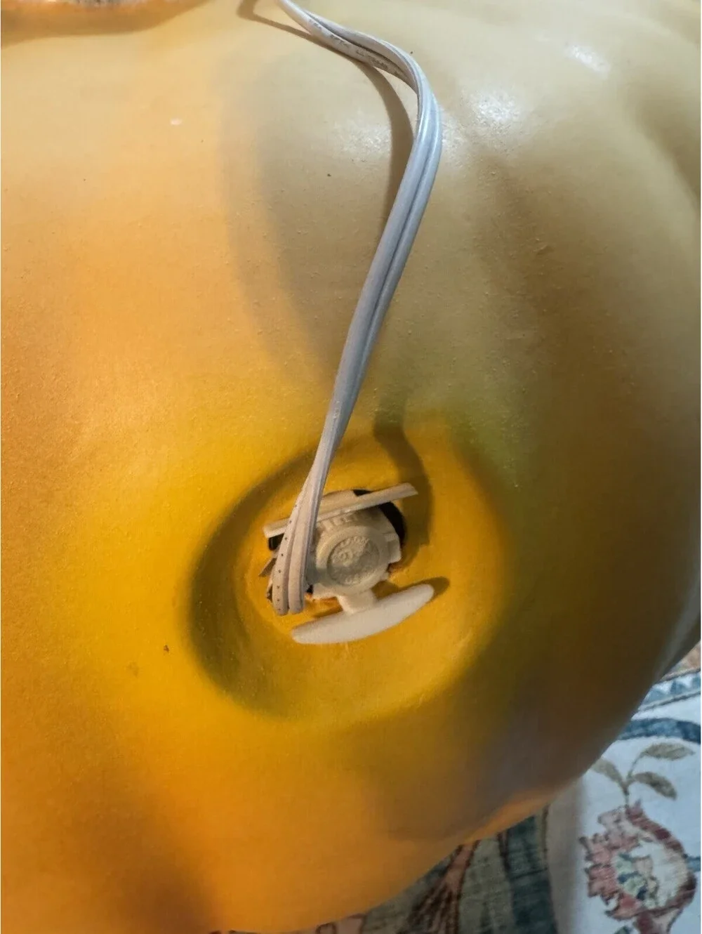 Large Vintage Pumpkin Blow Mold 20” Plastic Light-Up Jack-o-Lantern 1990s